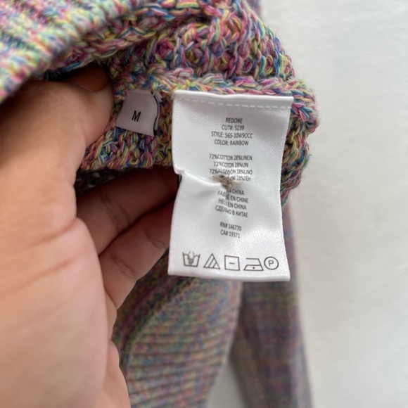 Re/Done Multicolor 90s Oversized Crop Cardigan - Picture 4 of 6